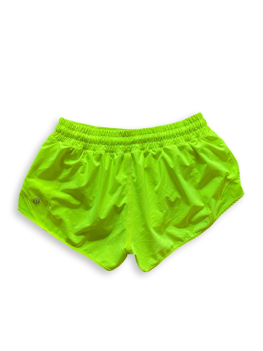Lululemon “Lime Pop” Neon Hotty Hot II - 2.5 inch Athletic Running Shorts - Picture 2 of 6